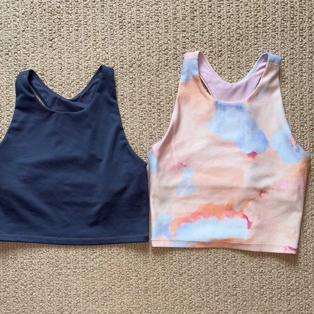 DSG Kids Tank Tops - Blue Grey and Pastel Multicolor small 8/9